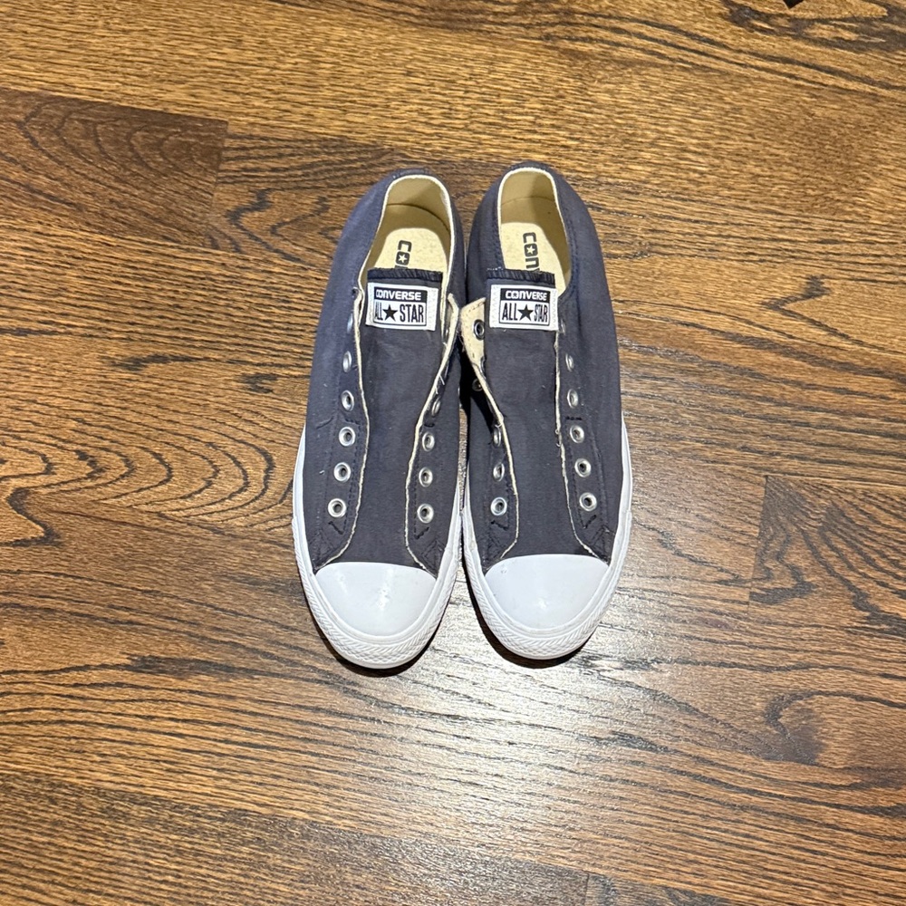 Converse Men's Gray Canvas Slip-On Sneakers